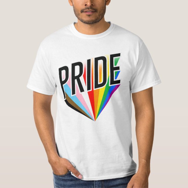 Progress Pride Burst T-Shirt (Front)