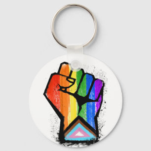 Progress Pride Fist Key Ring