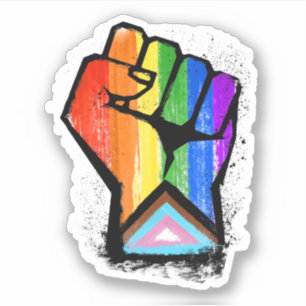 Progress Pride Fist Sticker