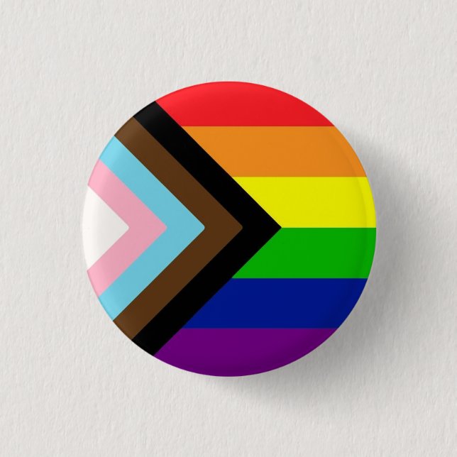 Progress Pride Flag Badge (Front)