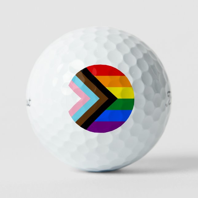 Progress Pride Flag Golf Balls (Front)