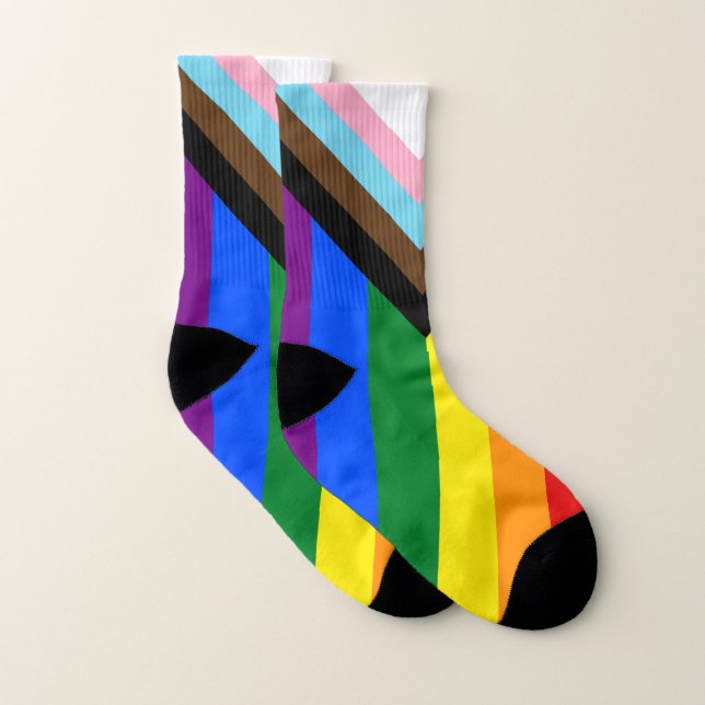 Progress Pride Flag LGBTQ+ Socks (Pair)
