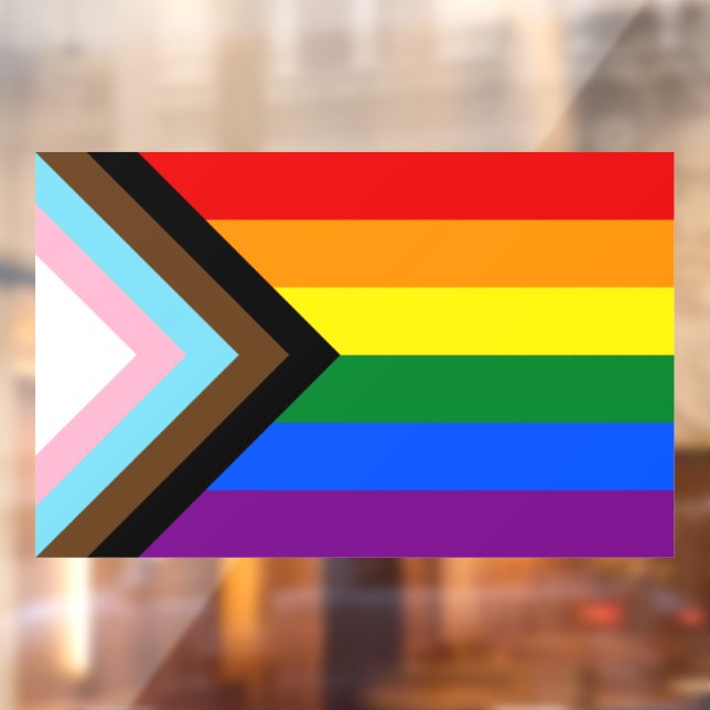 Progress Pride Flag LGBTQ+ Window Cling (Sheet 2)