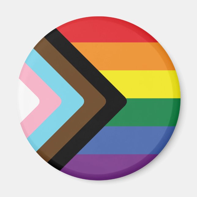 Progress Pride Flag  Magnet (Front)