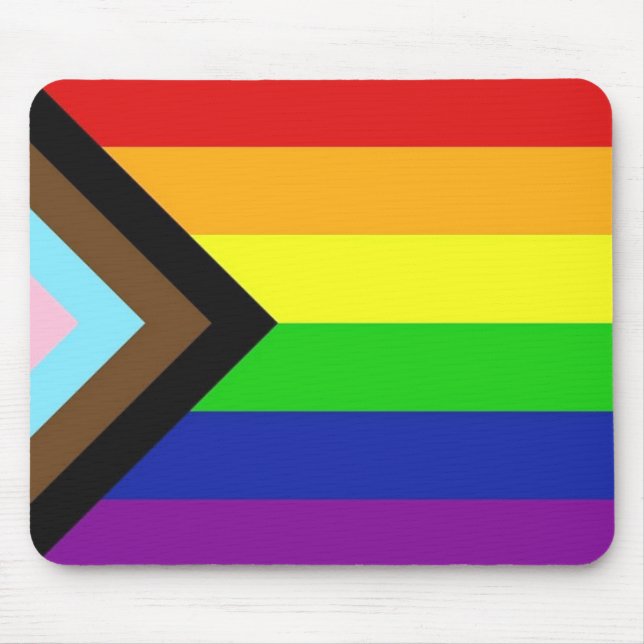 Progress Pride Flag Mouse Mat (Front)