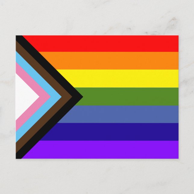 Progress Pride Flag Postcard (Front)