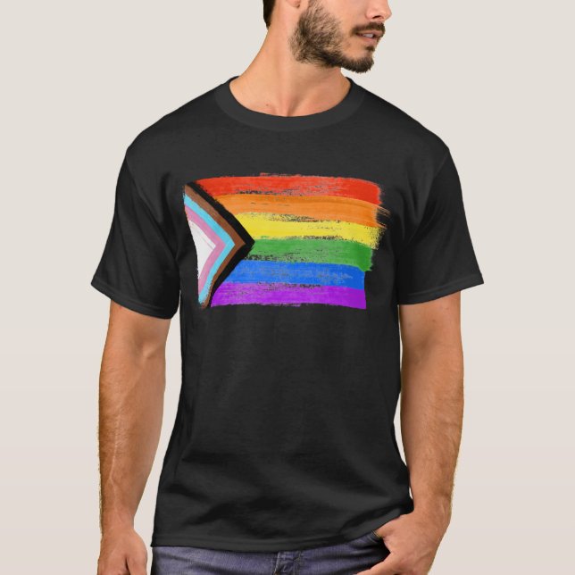 Progress Pride Paint T-Shirt (Front)