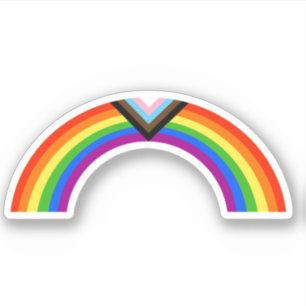 Progress Pride Rainbow Arc Sticker