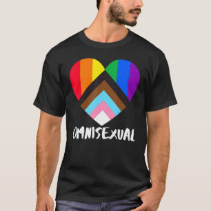 Progress Pride Rainbow Flag Inclusivity Heart  Omn T-Shirt