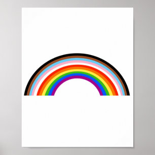 Progress Pride Striped Rainbow Arch Poster