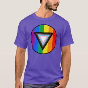 Progress Pride Triangle Button T-Shirt
