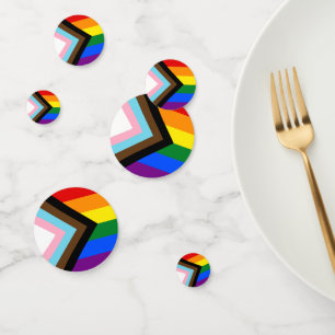 Progress Rainbow Flag Confetti, party, LGBTQ Confetti