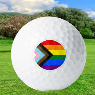 Progress Rainbow Flag Golf Balls, Pride, LGBTQ  Golf Balls