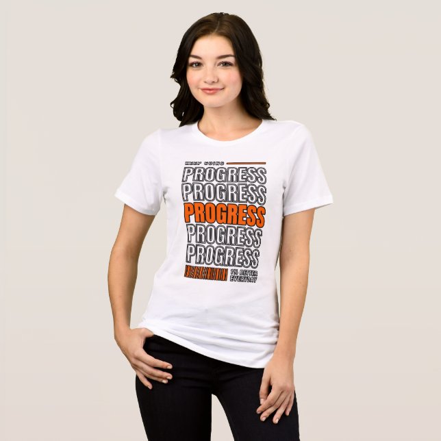 Progress Stack Neon Keep Going Tri-Blend Shirt (Front Full)