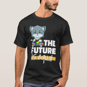 Progressiv Pride Cat  Transgender Genderqueer T-Shirt