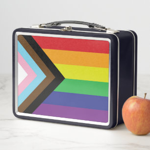 Progressive LGBTQIA Flag Metal Lunch Box