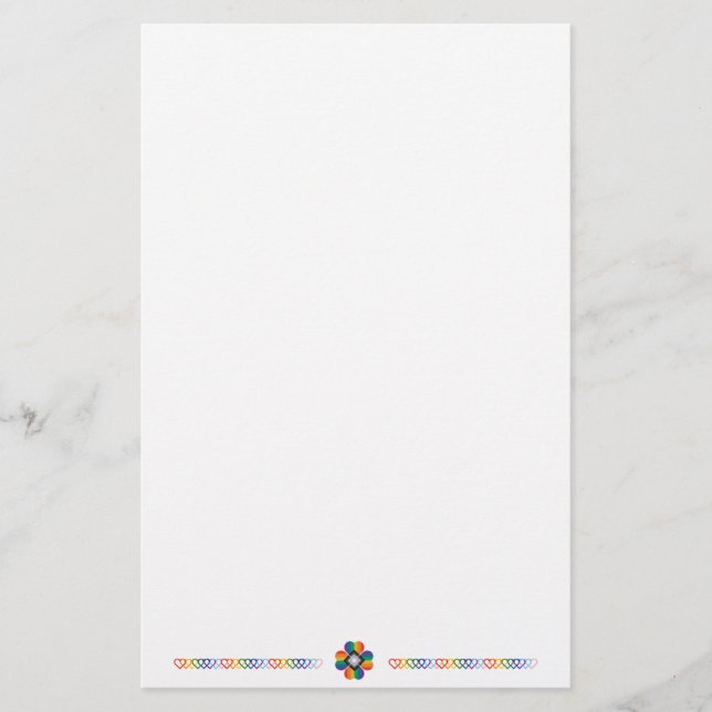 Progressive Pride Flag Stationary Stationery (Front)