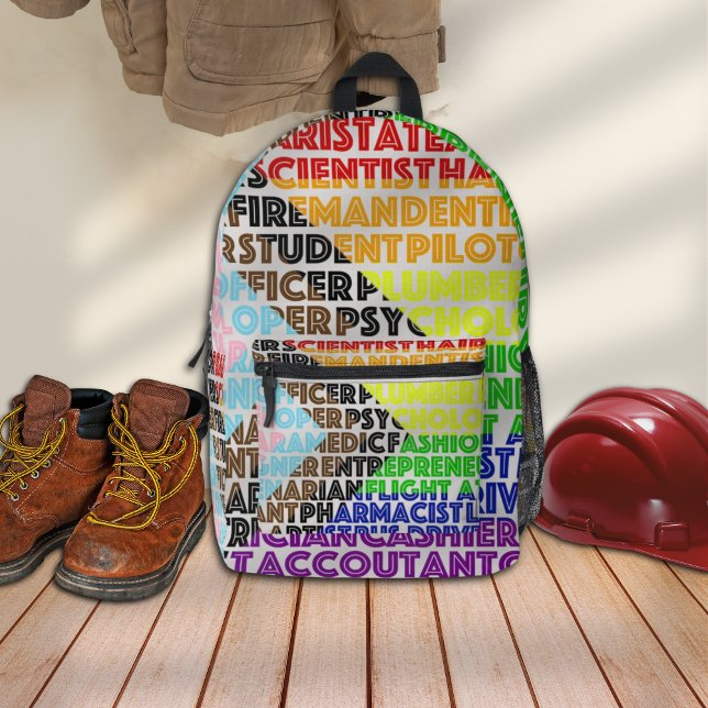 Progressive Rainbow Flag LGBT Gay Script Printed Backpack (Creator Uploaded)