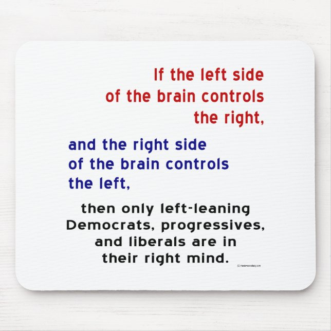 Progressives in Right Mind Mouse Mat (Front)