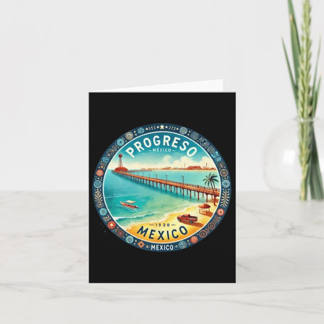 Progresso Mexico Cruise Destination  Card (Front)