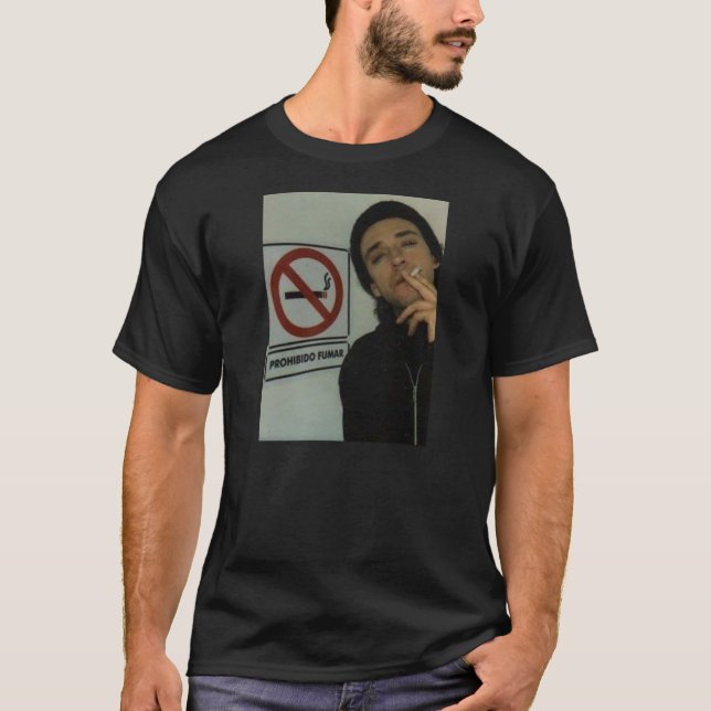 prohibido fumar (cerati) Camiseta premium de cuell T-Shirt (Front)