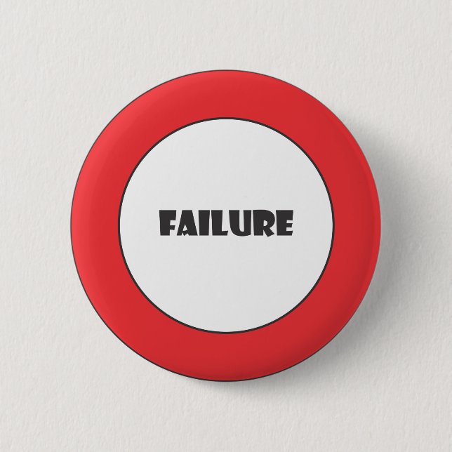 Prohibiting failure sign 6 cm round badge (Front)