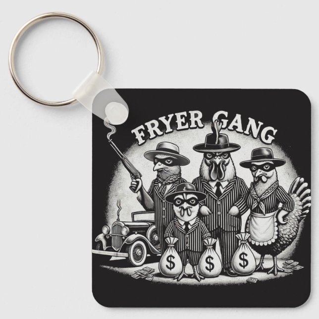 "Prohibition Pullets" Aluminum Keychain (Front)