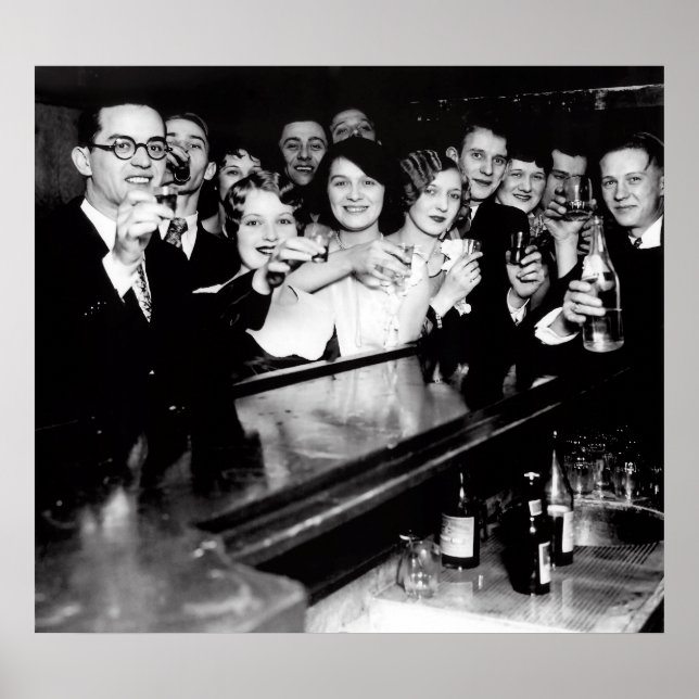PROHIBITION SPEAKEASY TOAST c. 1929 Poster (Front)