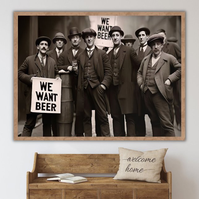 Prohibition Wall Art, Beer Protest, Vintage Wall  Poster (Creator Uploaded)