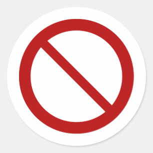 ProhibitionSign2_Vector_Clipart prohibition not Classic Round Sticker