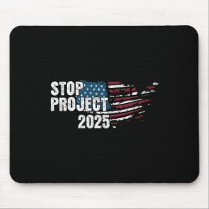 Project 2025 Anti Trump American Flag  Mouse Mat