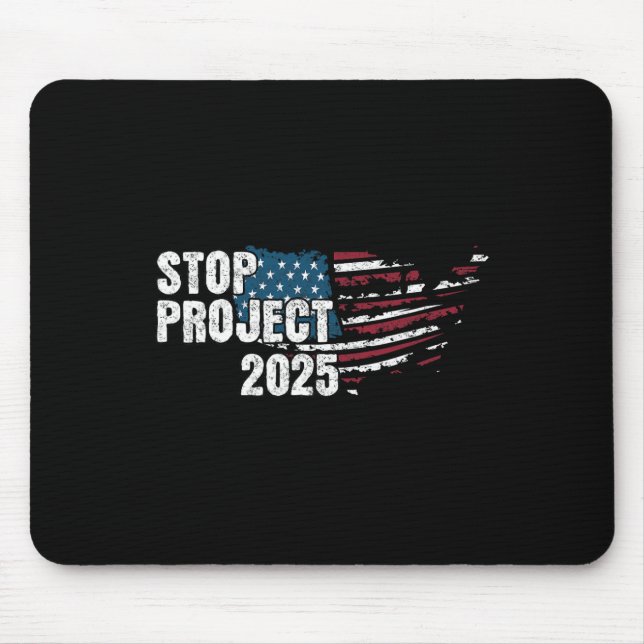 Project 2025 Anti Trump American Flag  Mouse Mat (Front)