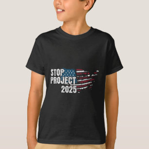 Project 2025 Anti Trump American Flag T-Shirt