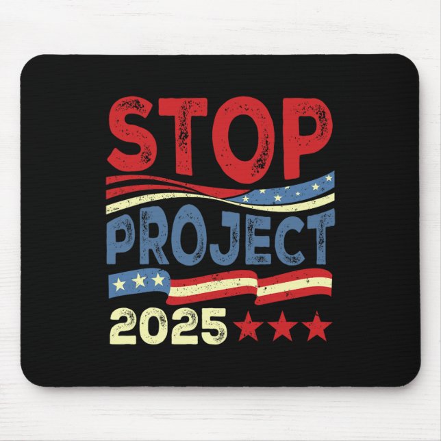 Project 2025 Anti Trump Usa Flag Political Women M Mouse Mat (Front)