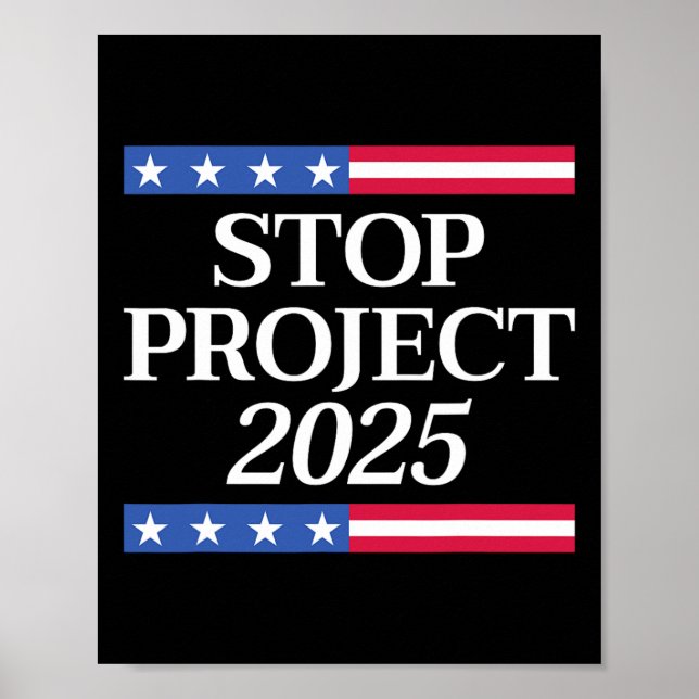 Project 2025 Anti Trump Usa Flag Political Women M Poster (Front)