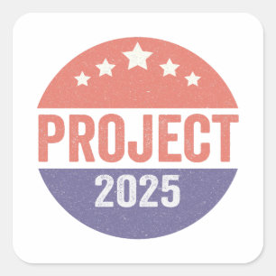 Project 2025 Trump American Patroitic USA Square Sticker