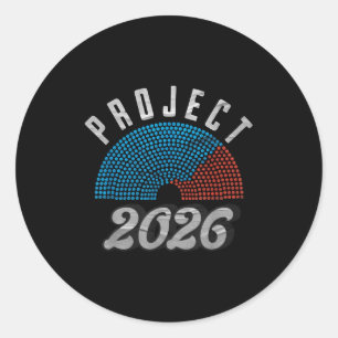 Project 2026 Tee Shirt Classic Round Sticker