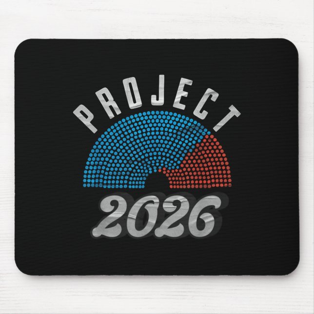 Project 2026 Tee Shirt  Mouse Mat (Front)