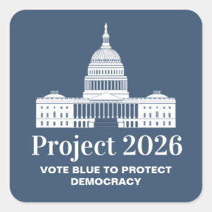 Project 2026 Vote for Democracy Square Sticker