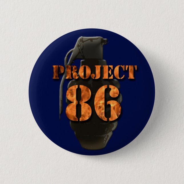 project 86 (band) 6 cm round badge (Front)