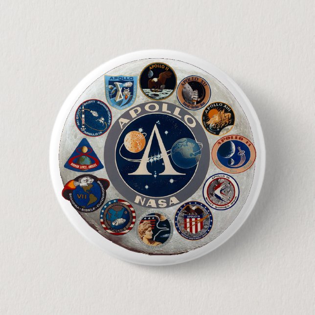 Project Apollo: The Composite Logo 6 Cm Round Badge (Front)