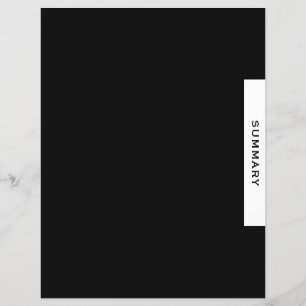 Project Binder Section Divider   Summary