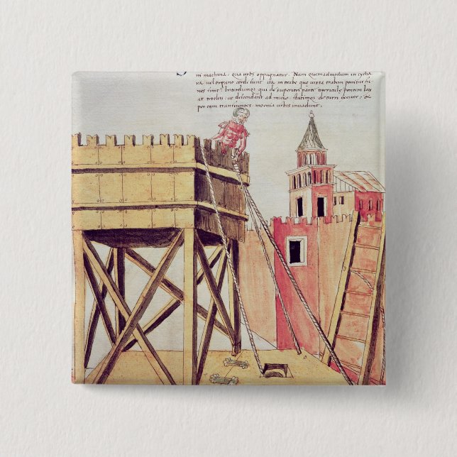 Project for a siege tower 15 cm square badge (Front)