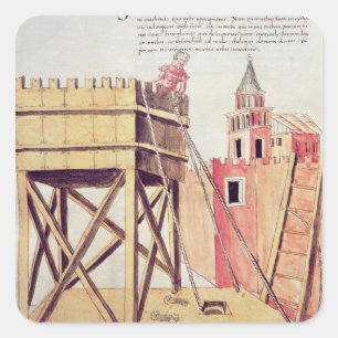 Project for a siege tower square sticker