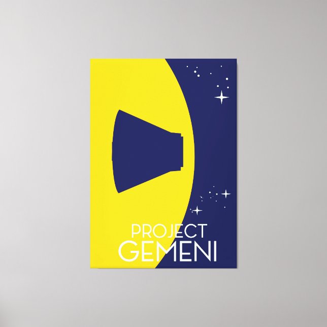 Project Gemini Space Art illustration Canvas Print (Front)