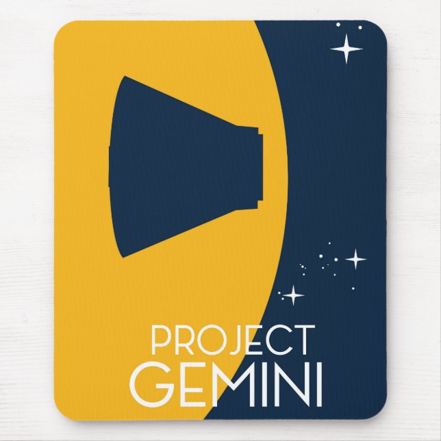 Project Gemini Space Art illustration Mouse Mat (Front)