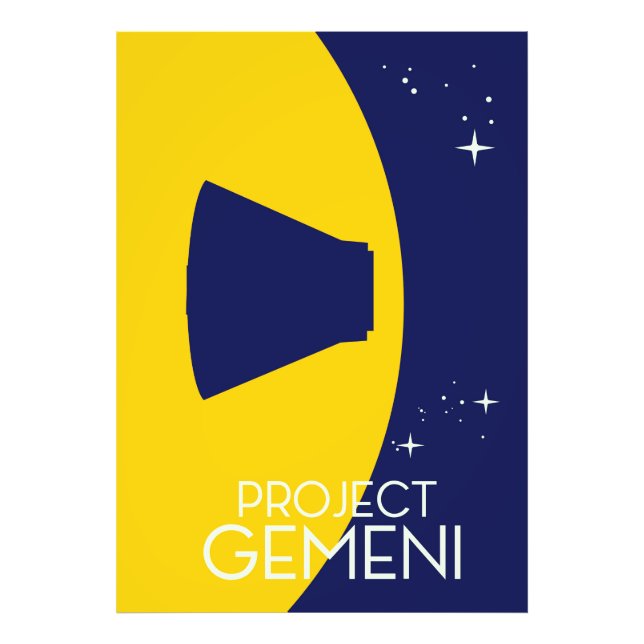 Project Gemini Space Art illustration Photo Print (Front)