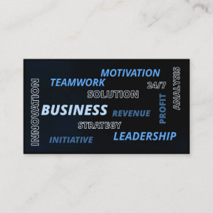 Project management business solutions expert terms card