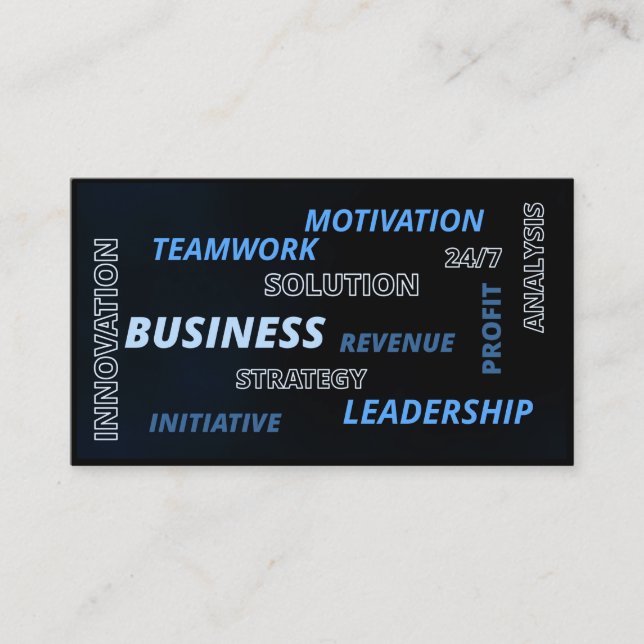 Project management business solutions expert terms card (Front)