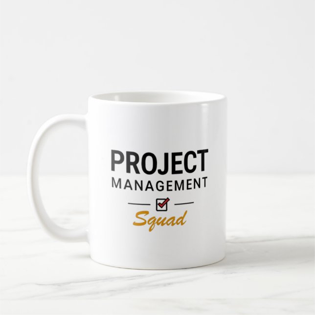 Project Management Squad – Bold Office  Coffee Mug (Left)